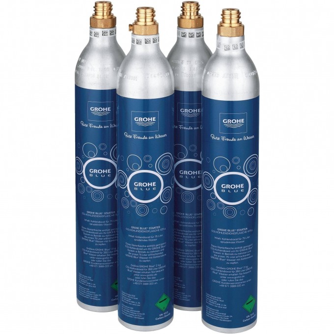 Комплект баллонов с углекислым газом GROHE BLUE, 425 г (4 шт.) 40422000