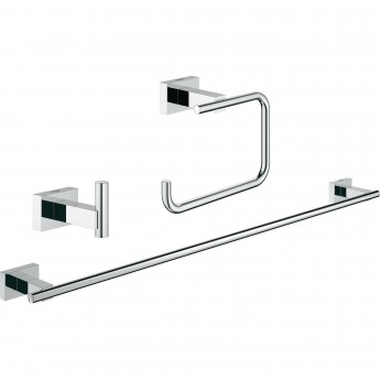 Набор аксессуаров GROHE ESSENTIALS CUBE (3 предмета), хром (40777001) Набор аксессуаров GROHE ESSENTIALS CUBE (3 предмета), хром (40777001)