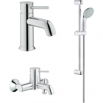 Набор смесителей GROHE BAUCLASSIC с душевым гарнитуром, хром
