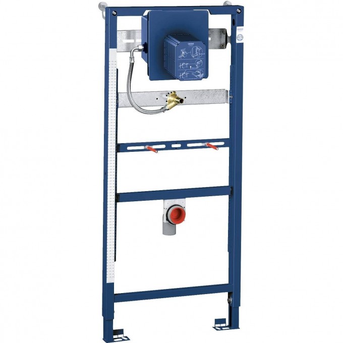 Система инсталляции для писсуара GROHE RAPID SL для ИК-панели или мех. смыва (1,13 м - 1,3 м) с принадлежностями для монтажа перед стеной 38803001