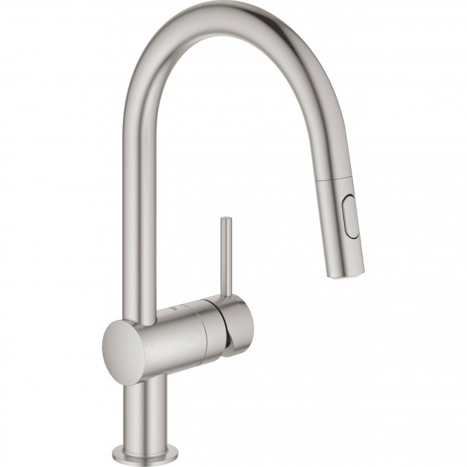 Смеситель для кухни GROHE MINTA с выдвижным изливом, суперсталь () 32321DC2