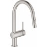 Смеситель для кухни GROHE MINTA с выдвижным изливом, суперсталь () 32321DC2