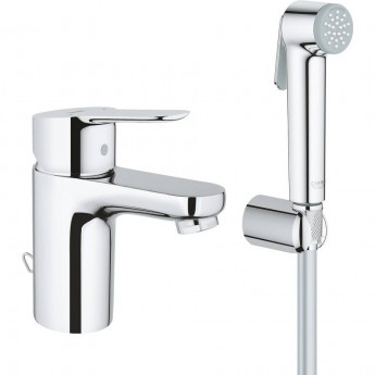Смеситель для раковины GROHE BAUEDGE с гигиеническим душем, хром (23757000)