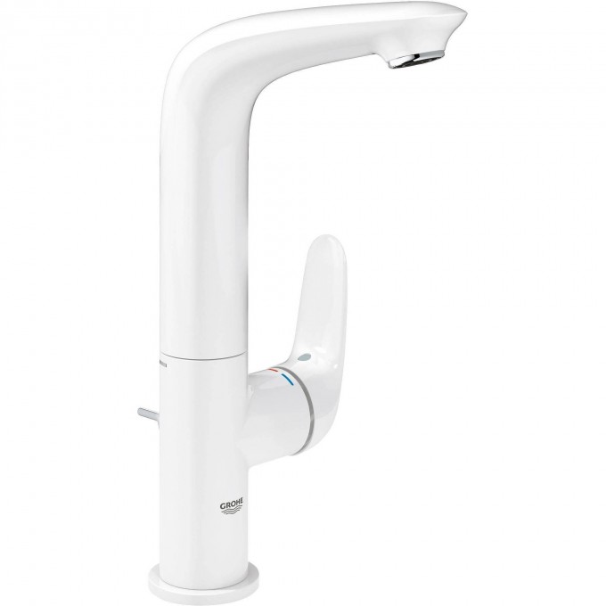 Смеситель для раковины GROHE EUROSTYLE с донным клапаном, белая луна 23718LS3