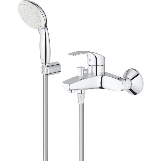 Смеситель для ванны GROHE EUROSMART NEW с душевым набором, хром () 3330220A