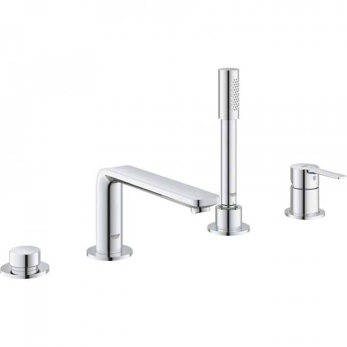Смеситель для ванны GROHE LINEARE NEW на 4 отверстия с душевым гарнитуром, хром () 19577001