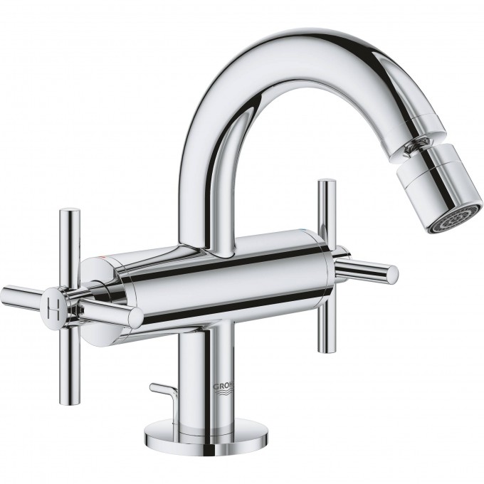 Смеситель GROHE ATRIO NEW двухвентильный биде на 1 отверстие, хром () 24027003