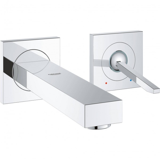 Внешняя часть смесителя для раковины GROHE EUROCUBE JOY на 2 отверстия (излив 170 мм), хром () 19997000